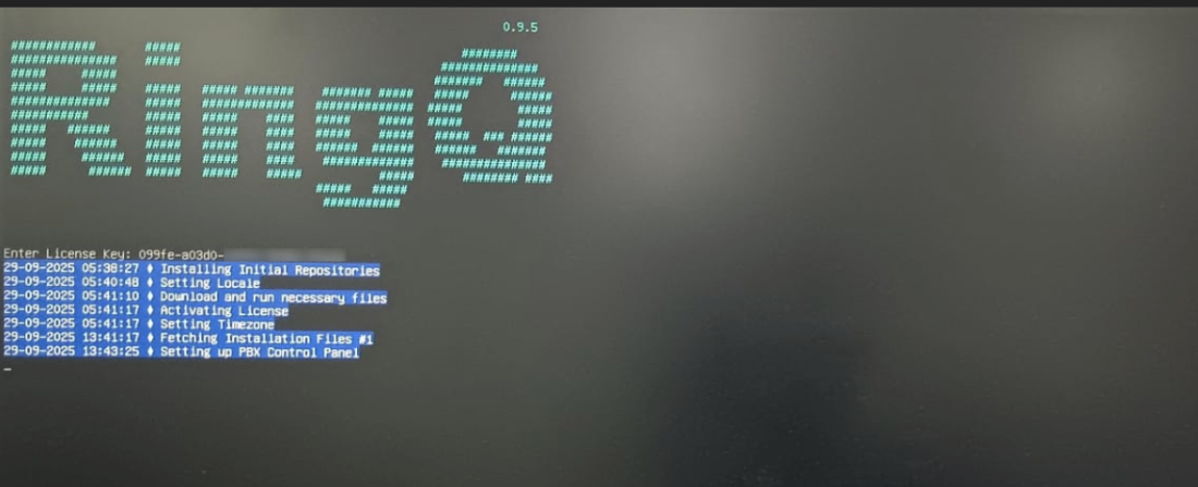 Enter RingQ license details